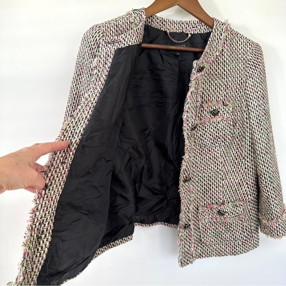 Talbots Multi-Color Tweed Cropped Blazer - Picture 9 of 12